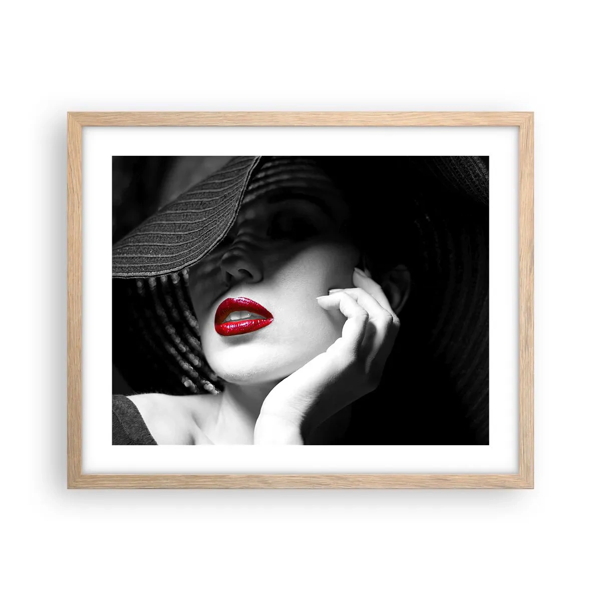 Plagát v ráme zo svetlého duba - Štúdia v šarlátovej - 50x40 cm