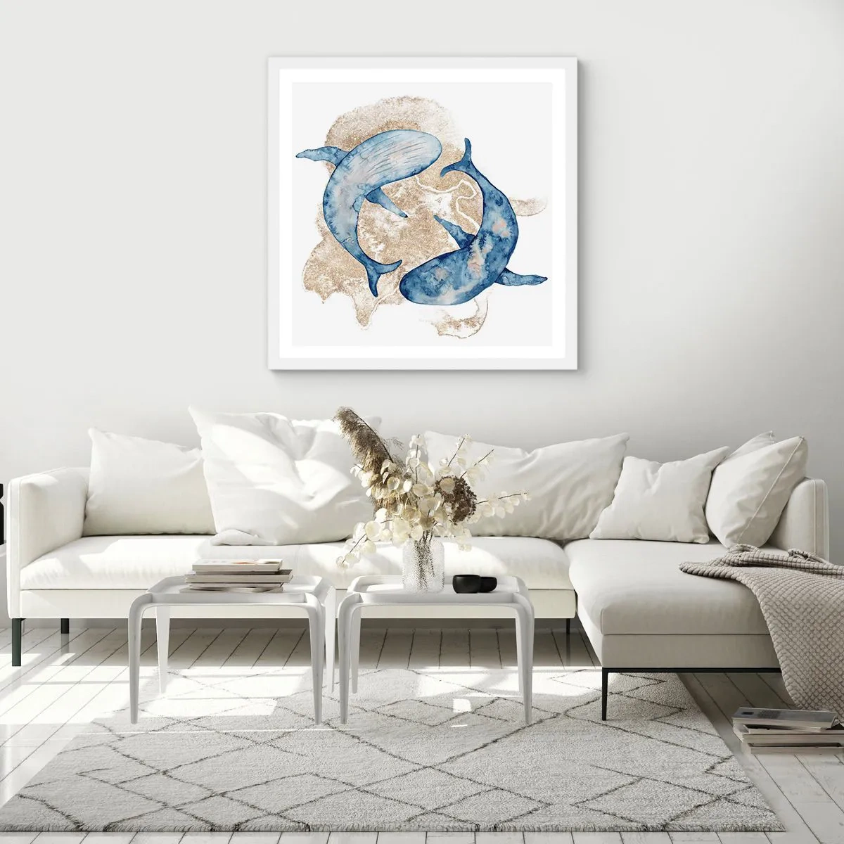 Plagát v bielom ráme - Priateľstvo alebo láska? - 50x50 cm