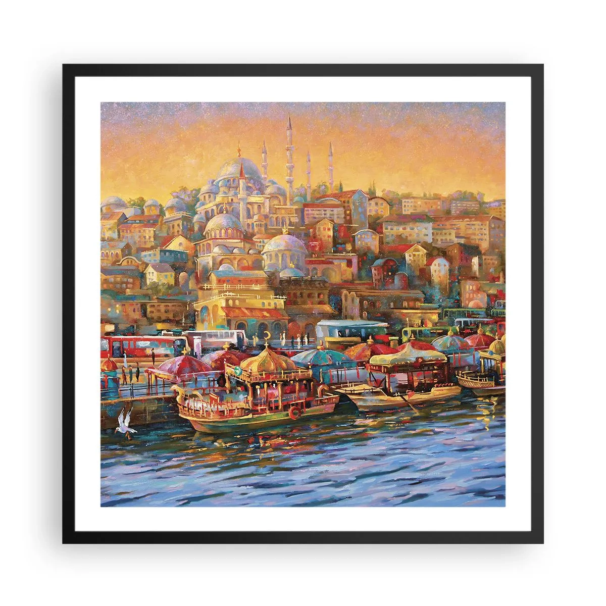 Plagát v čiernom ráme - Istanbulský príbeh - 60x60 cm