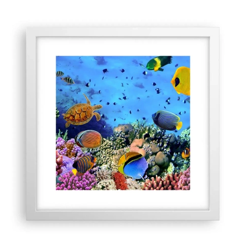 Plagát v bielom ráme - Čo vieme o živote… - 30x30 cm