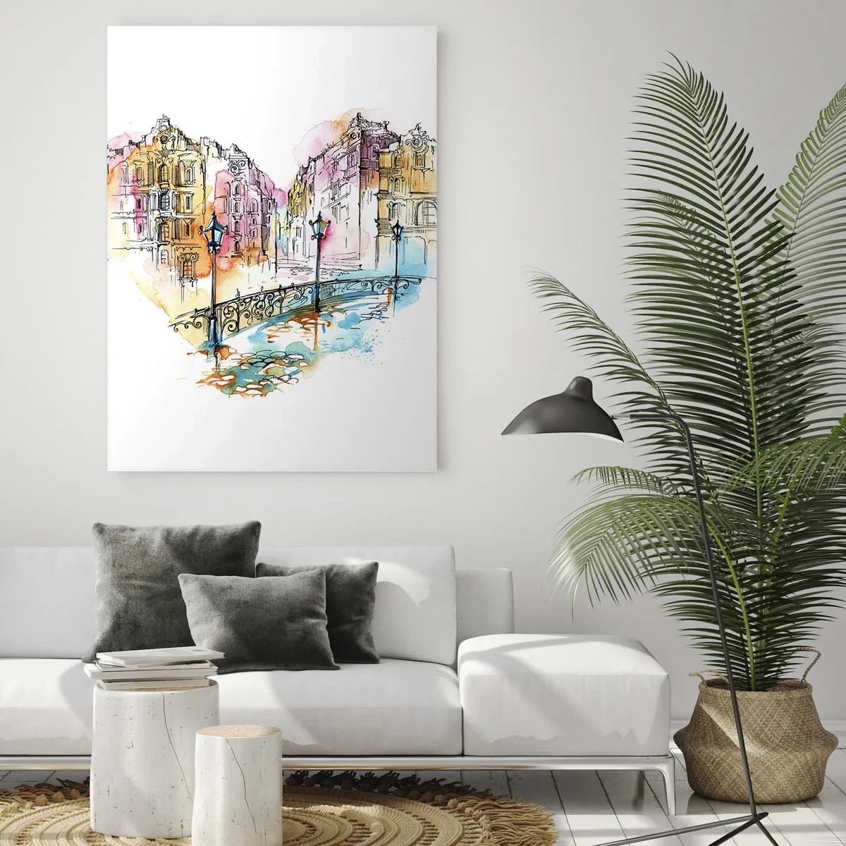 Obraz na skle - Srdce mesta - 50x70 cm