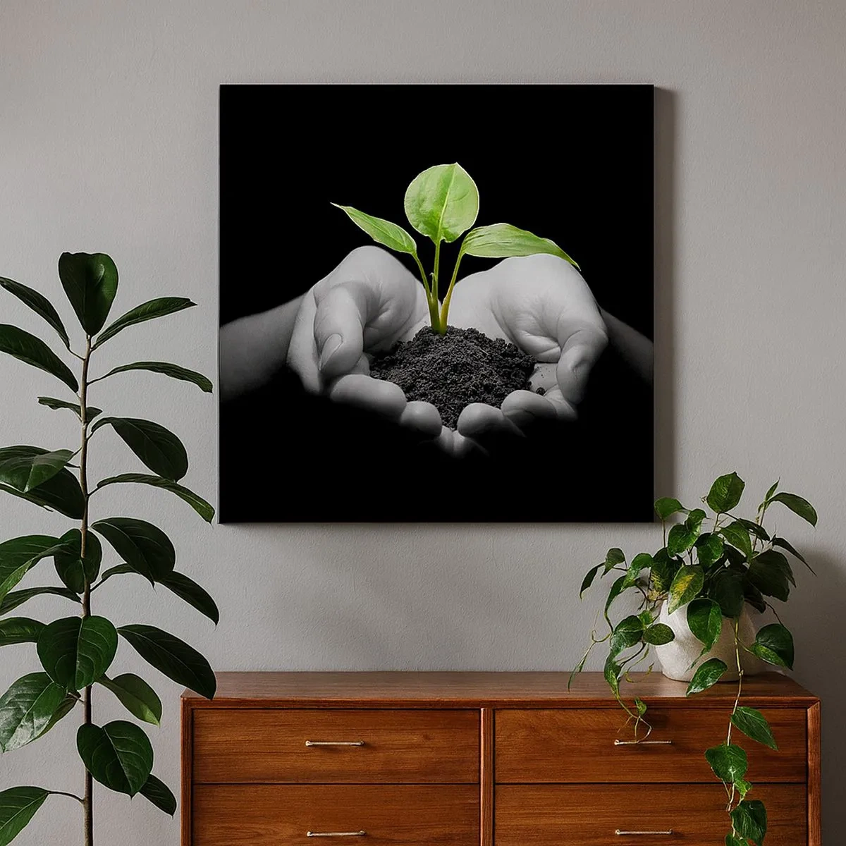 Obraz na plátne - Milujem prírodu, chránim ju - 30x30 cm