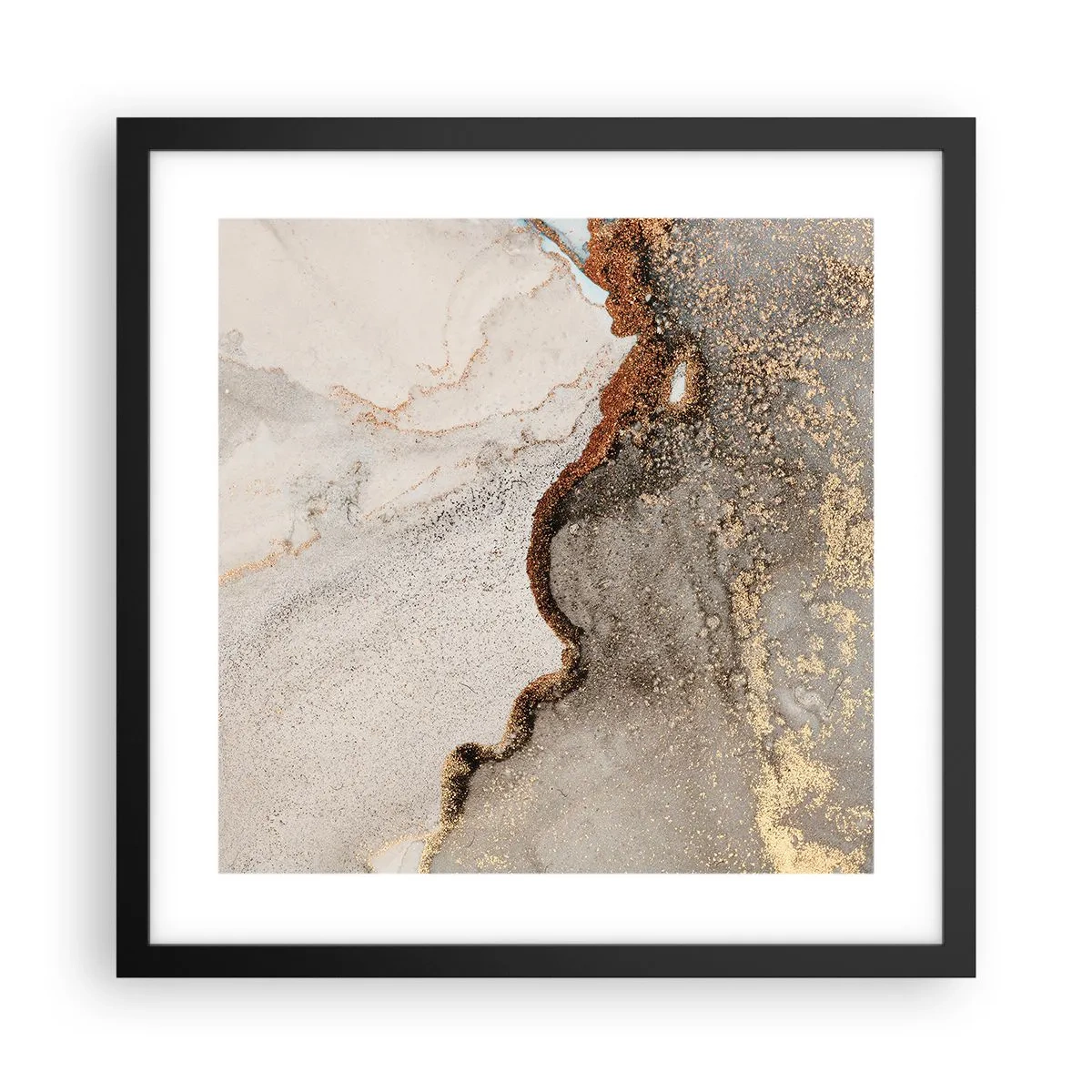 Plagát v čiernom ráme - Na hranici farieb - 40x40 cm