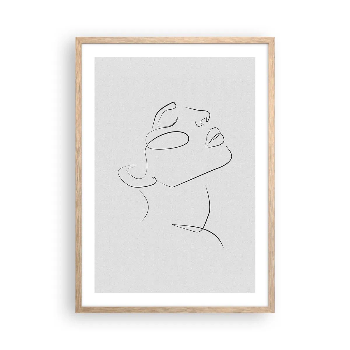 Plagát v ráme zo svetlého duba - Meandre sna - 50x70 cm