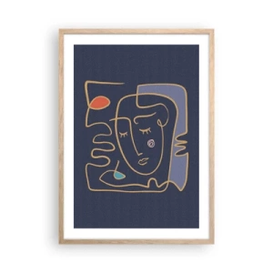 Plagát v ráme zo svetlého duba - V zádumčivosti - 50x70 cm