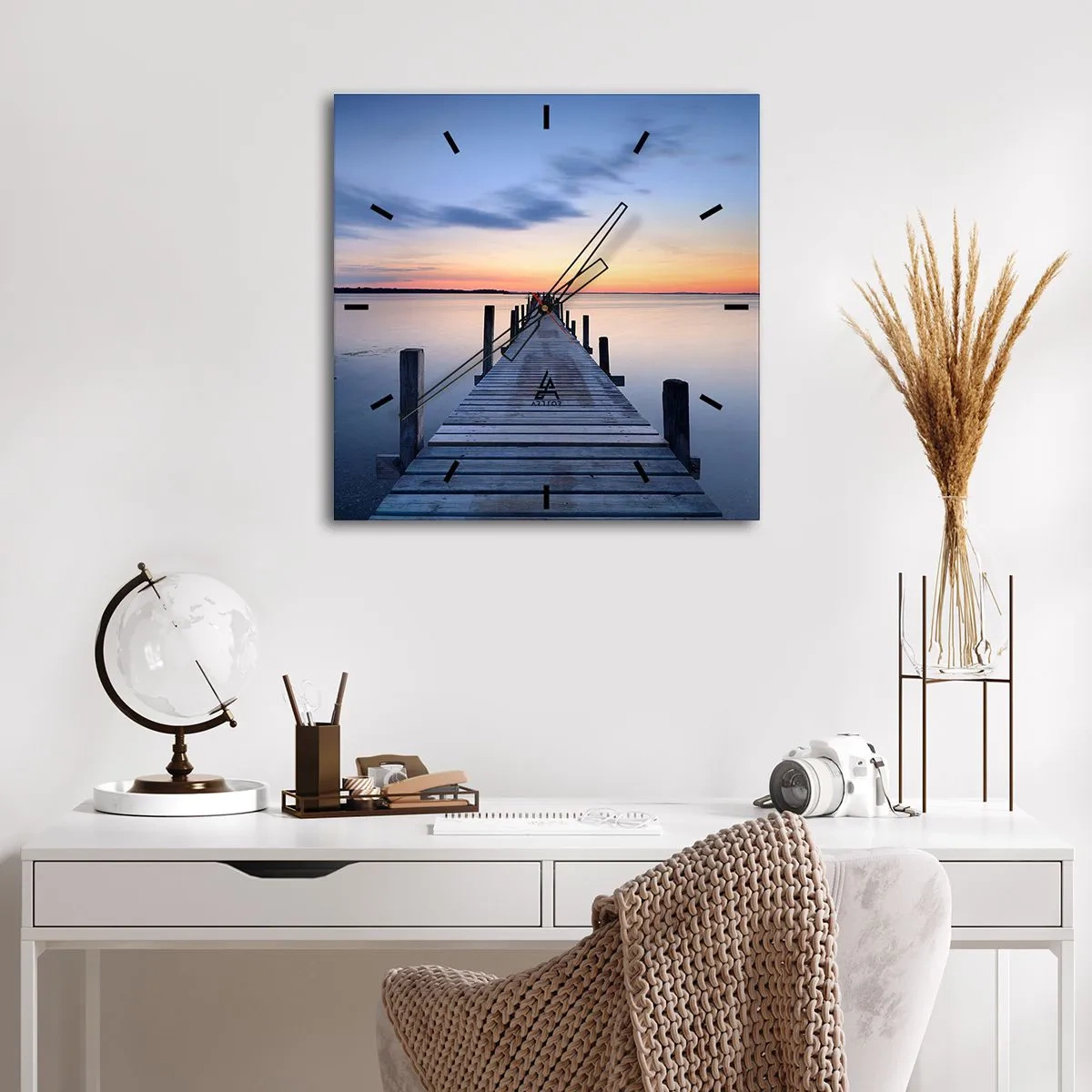 Nástenné hodiny - Pokoj príjemného súmraku - 40x40 cm