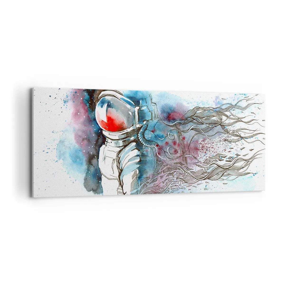 Obraz na plátne - Sám s vesmírom - 120x50 cm