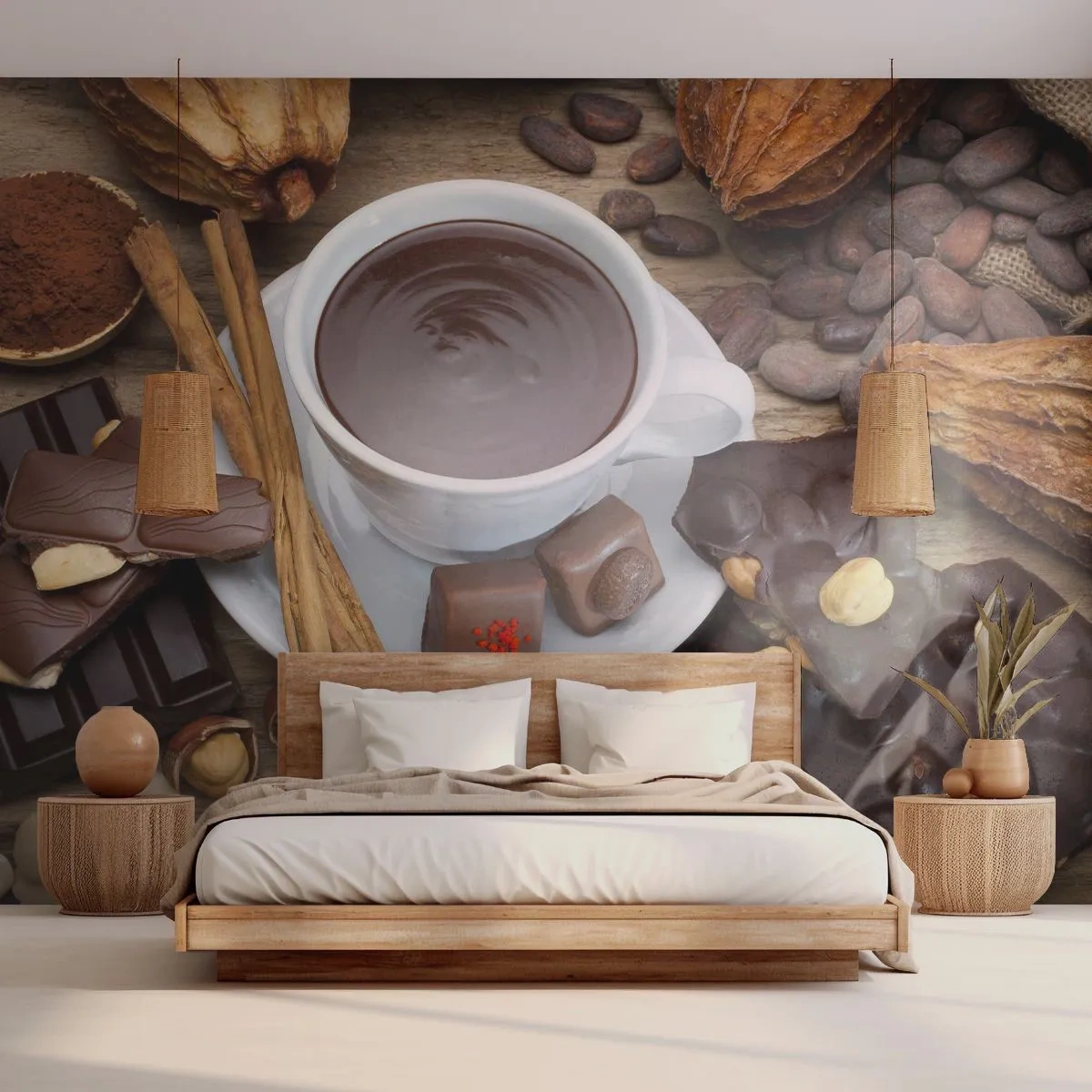 Samolepiaca Fototapeta Deluxe Sticker - Z rozprávkovej továrne na čokoládu - Gastronómia, Čokoláda, Káva - 250x175 cm