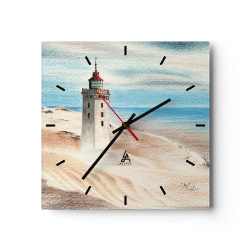 Nástenné hodiny - Vždy hľadí na more - 30x30 cm