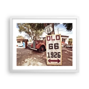 Plagát v bielom ráme - Legenda americkej provincie - 50x40 cm