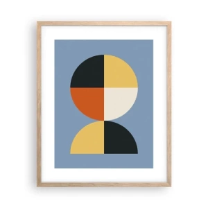 Plagát v ráme zo svetlého duba - Pozri a počítaj - 40x50 cm