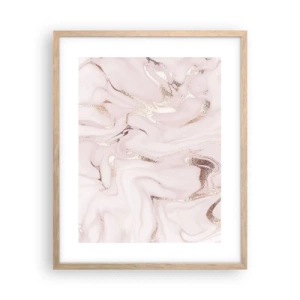 Plagát v ráme zo svetlého duba - V ružovom šialenstve - 40x50 cm