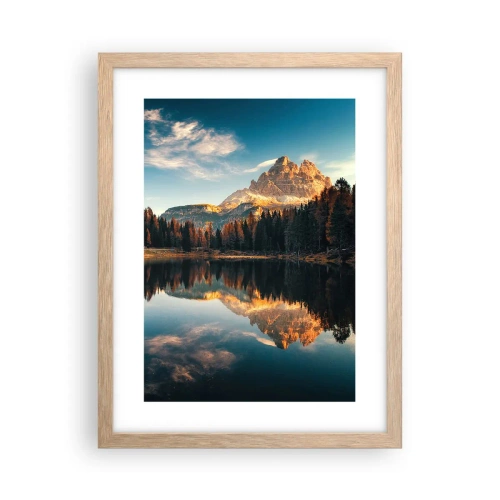 Plagát v ráme zo svetlého duba - Dvojitá krajina - 30x40 cm