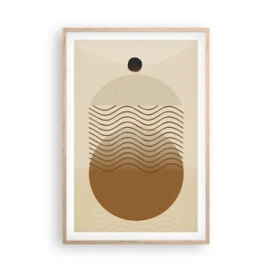 Plagát v ráme zo svetlého duba - O pôvode geometrických obrazcov - 61x91 cm