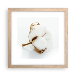 Plagát v ráme zo svetlého duba - Mäkká od prírody - 30x30 cm
