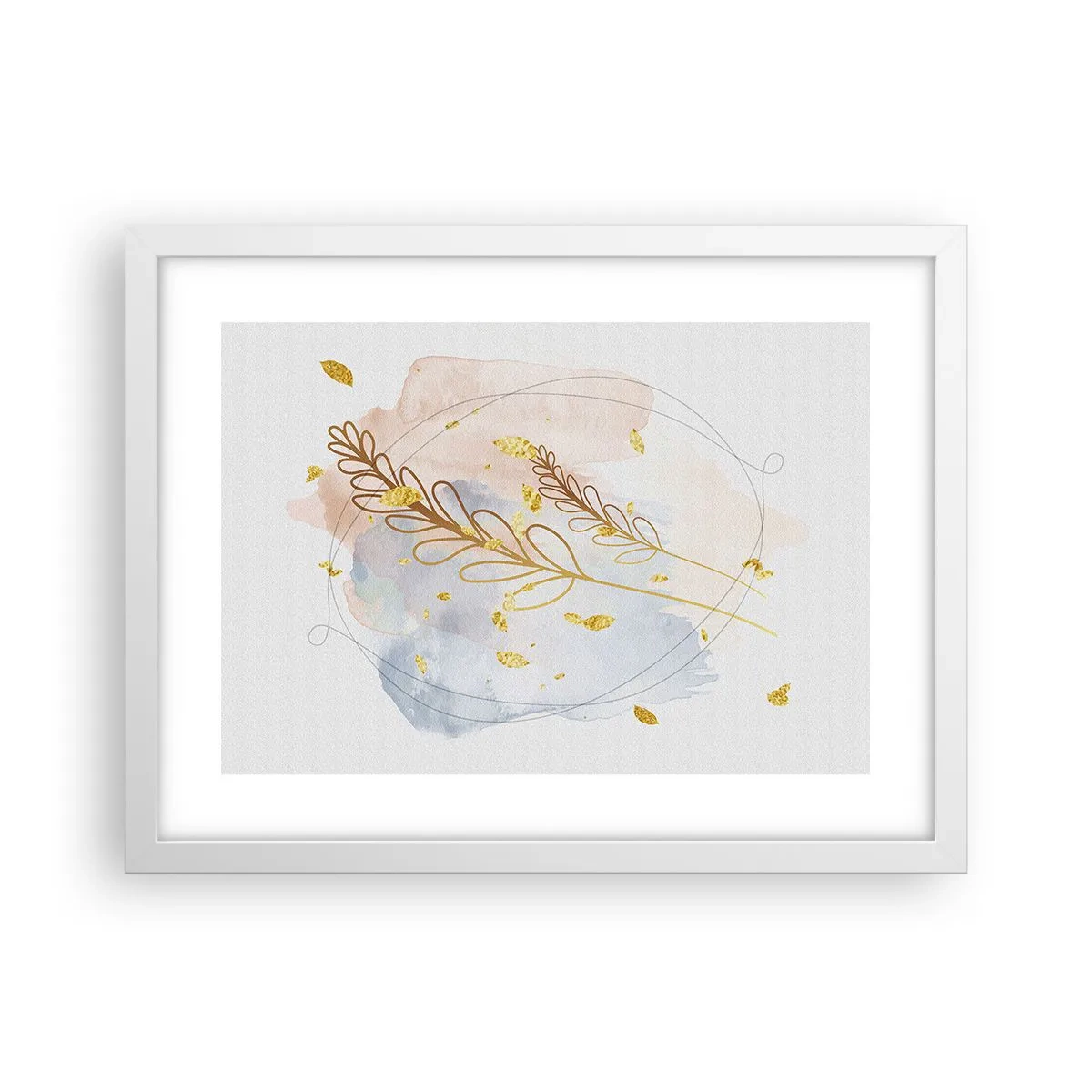 Plagát v bielom ráme - Zlatý závan - 40x30 cm