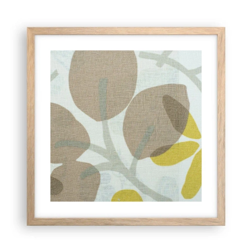 Plagát v ráme zo svetlého duba - Kompozícia v plnom slnku - 40x40 cm