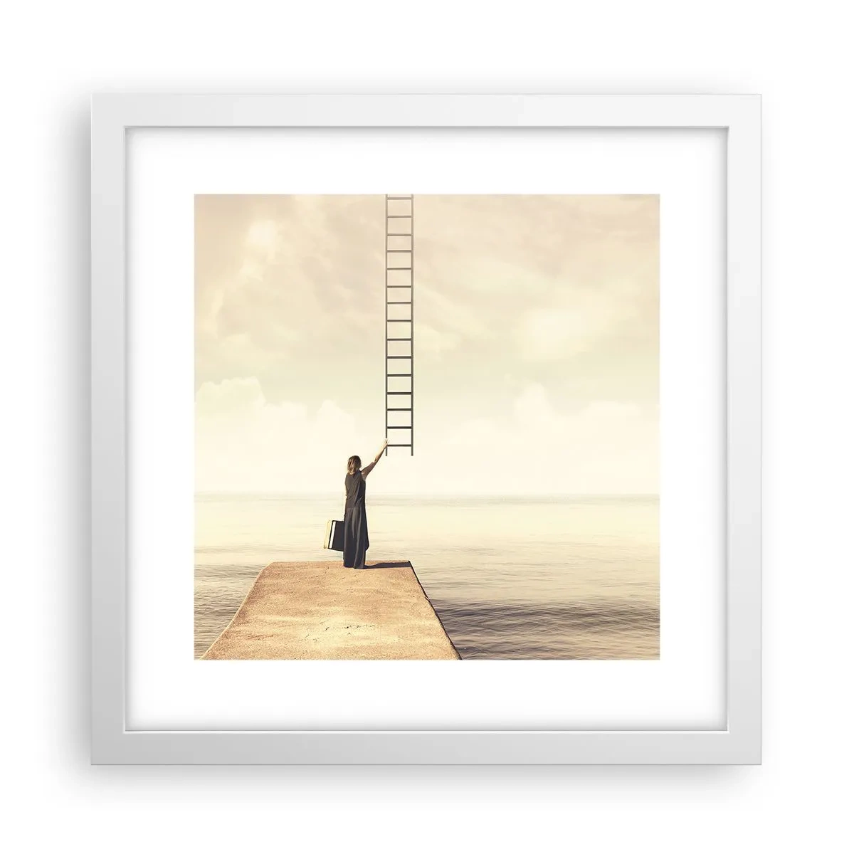 Plagát v bielom ráme - Magická cesta - 30x30 cm
