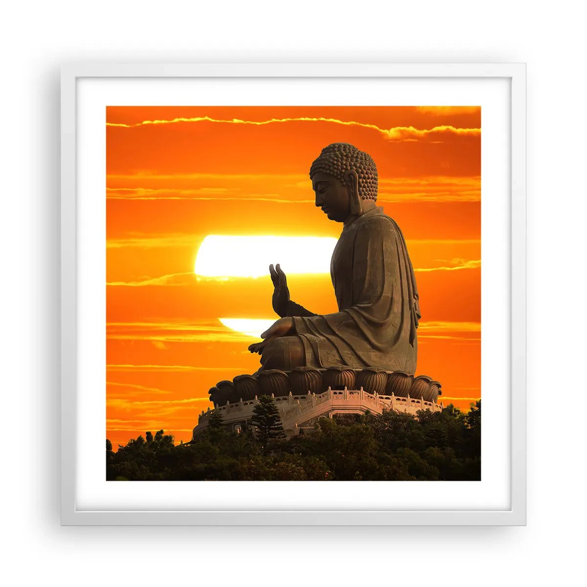 Plagát v bielom ráme - Bez strachu zo sveta - 50x50 cm