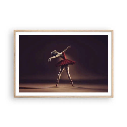 Plagát v ráme zo svetlého duba - Prima balerína - 91x61 cm