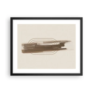 Plagát v čiernom ráme - Závan šedej - 50x40 cm