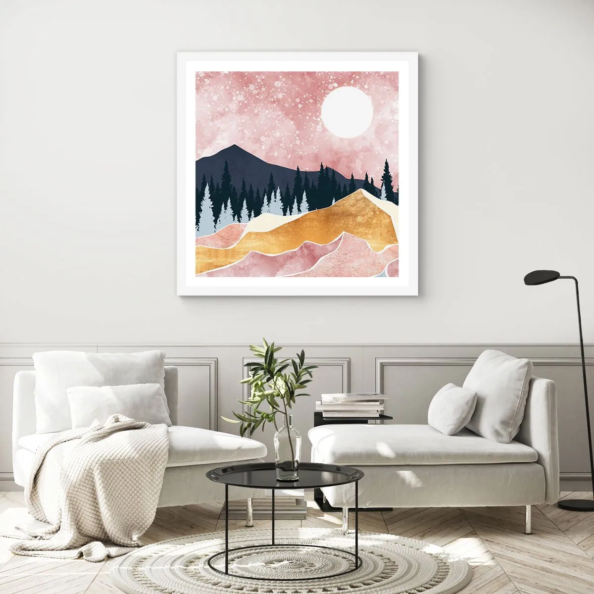 Plagát v bielom ráme - Nočná hliadka - 40x40 cm