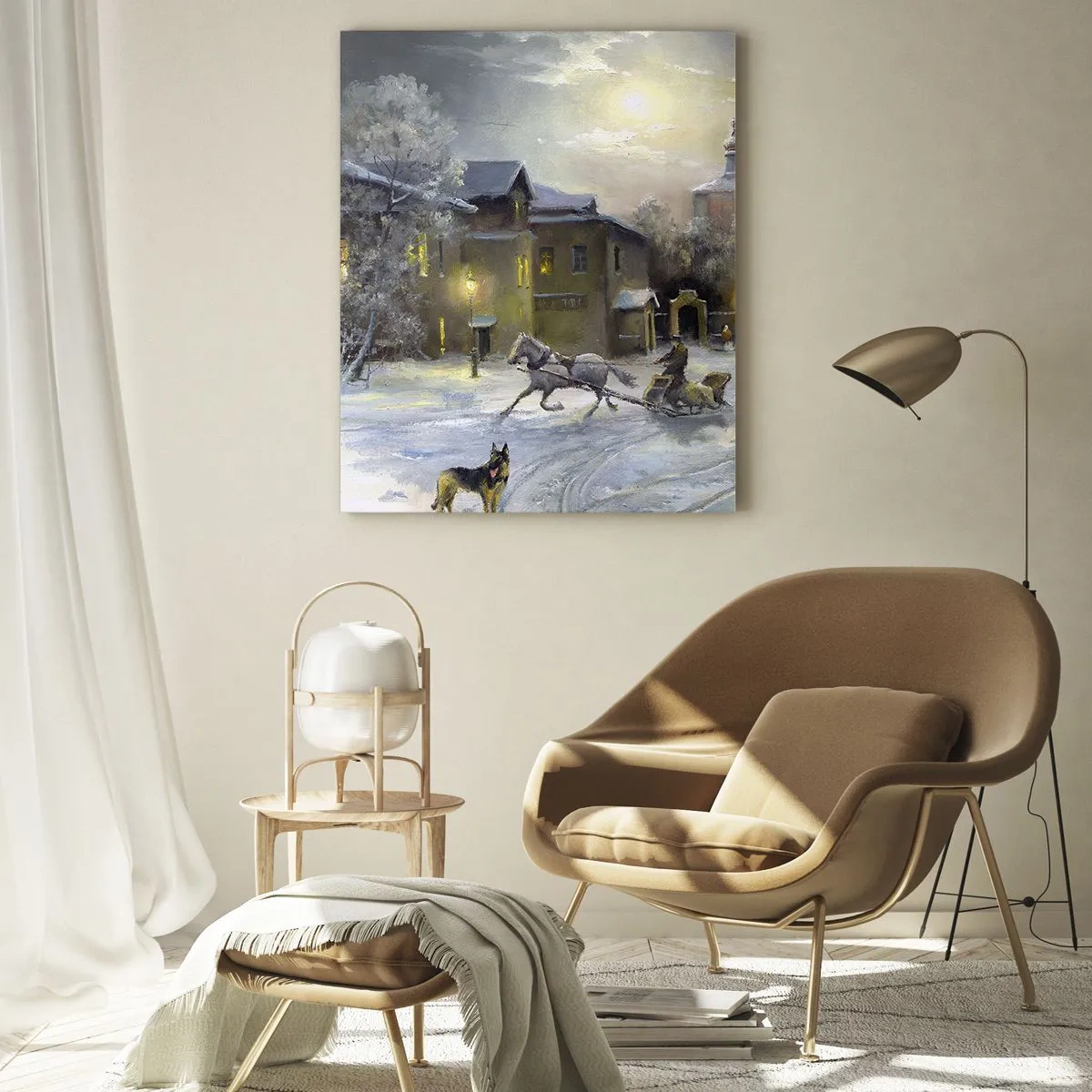 Obraz na skle - Kúzlo ruskej zimy - 50x70 cm