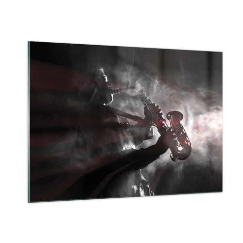 Obraz na skle - V oparoch jazzu - 100x70 cm