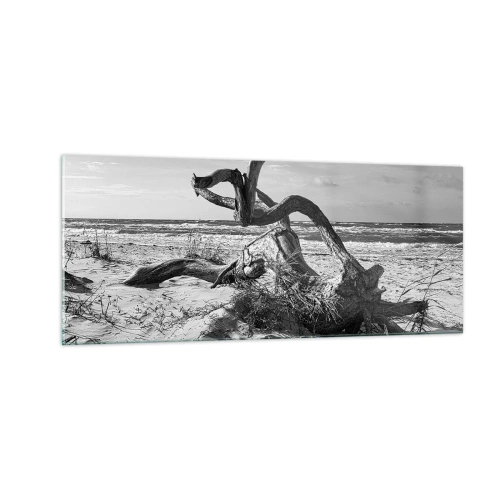 Obraz na skle - Morská socha - 100x40 cm