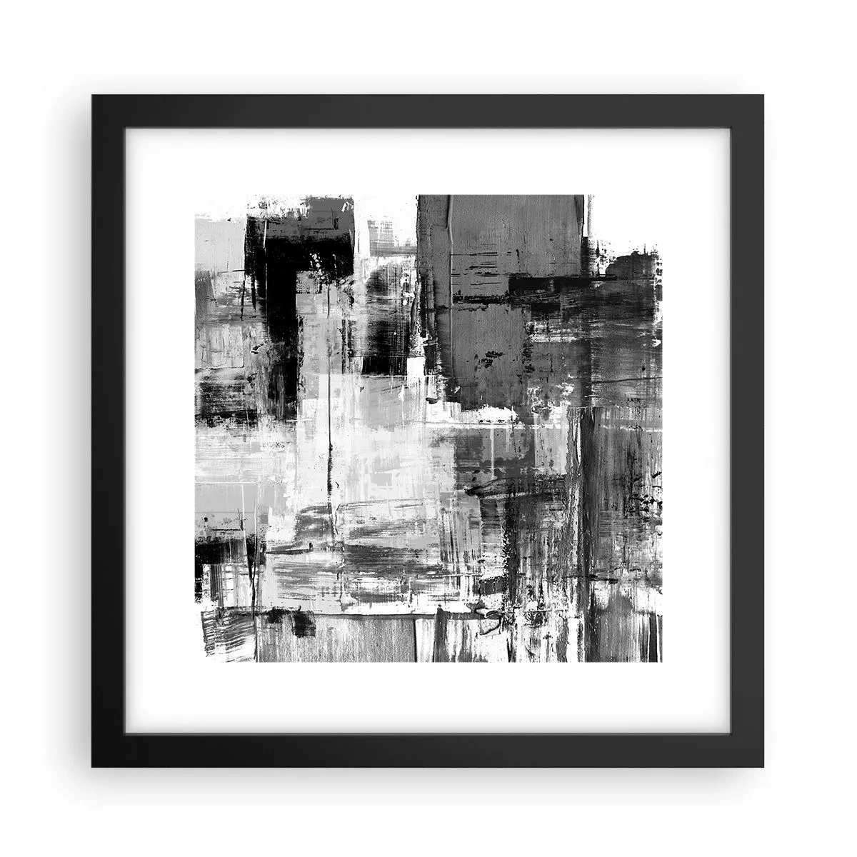 Plagát v čiernom ráme - Sivé je krásne - 30x30 cm