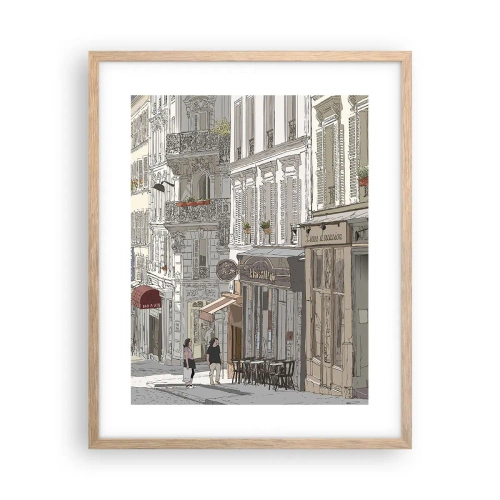 Plagát v ráme zo svetlého duba - Mestské radosti - 40x50 cm