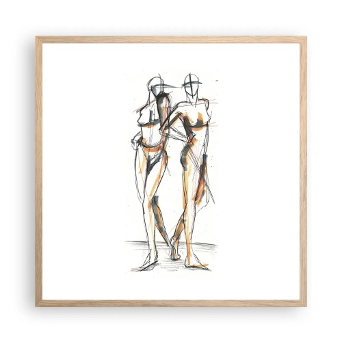 Plagát v ráme zo svetlého duba - Štúdia šarmu - 60x60 cm