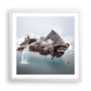 Plagát v bielom ráme - Pohľad surrealistu - 50x50 cm