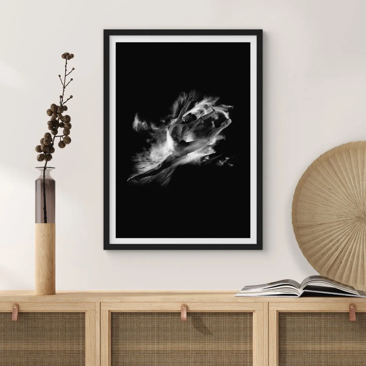 Plagát v čiernom ráme - Zastavený za letu - 61x91 cm