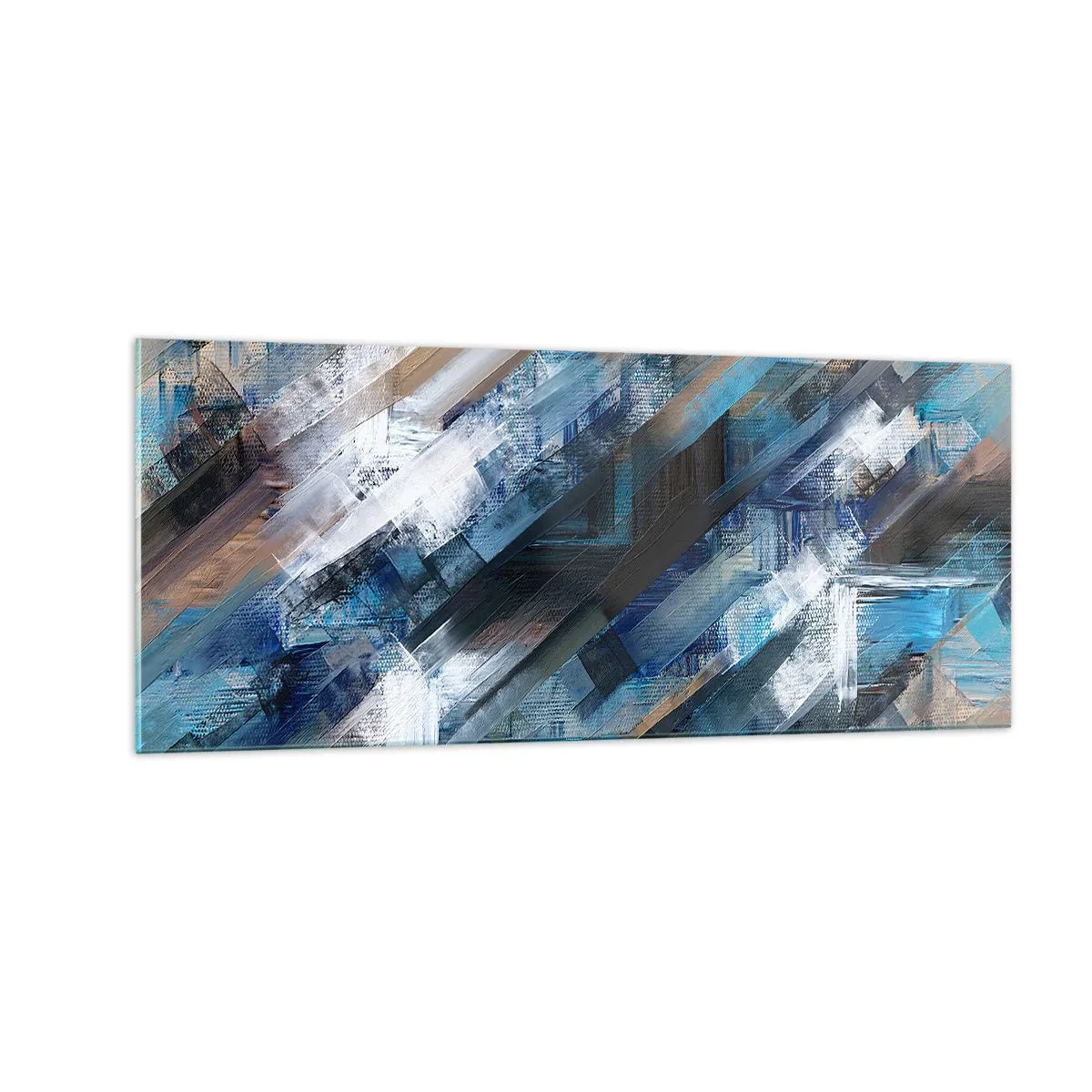 Obraz na skle - Modrá šikmosť - 100x40 cm