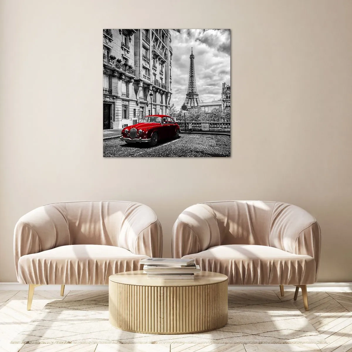 Obraz na skle - Dravec v meste - 70x70 cm