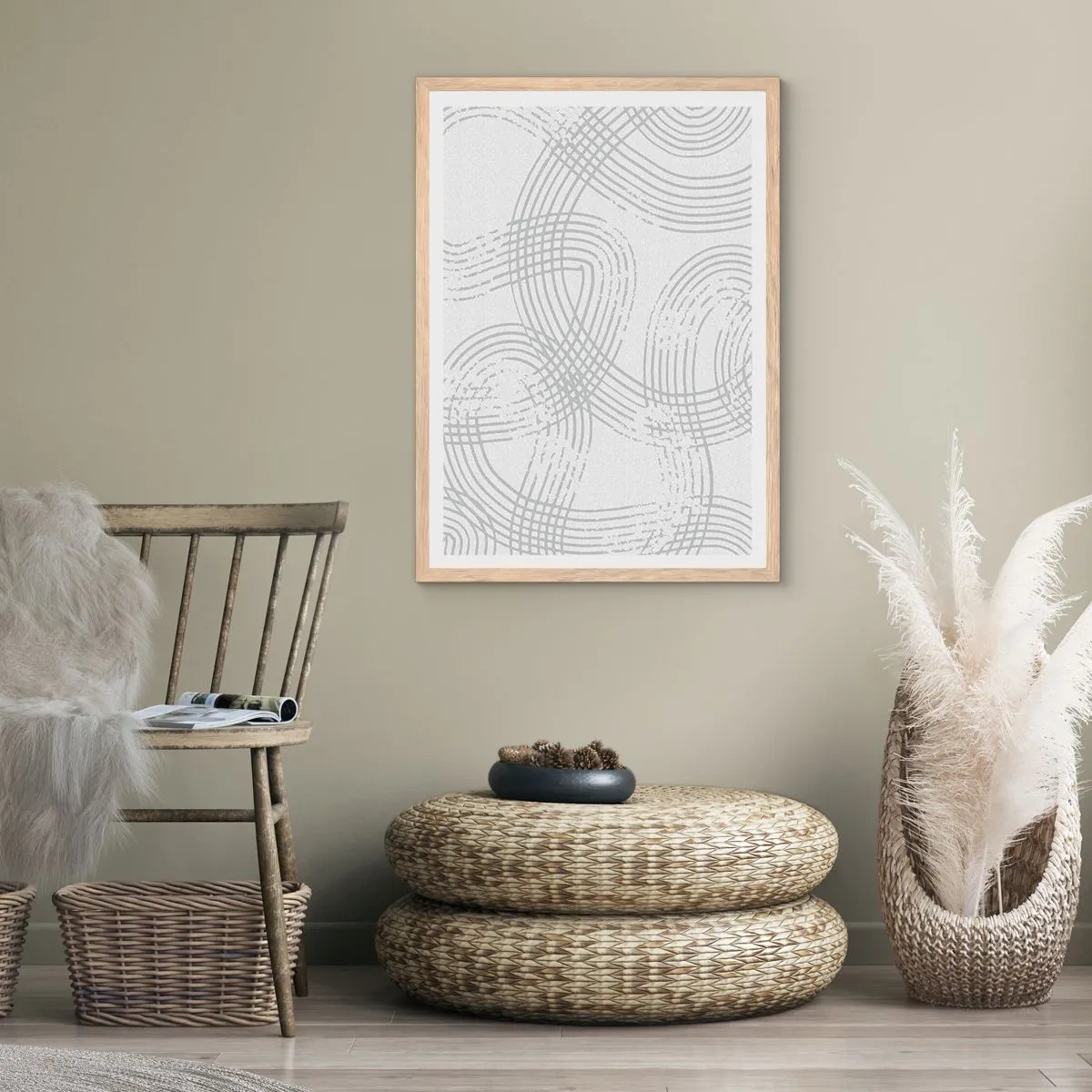 Plagát v ráme zo svetlého duba - Jednoduché východisko neexistuje - 50x70 cm