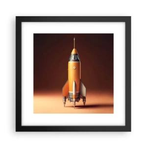 Plagát v čiernom ráme - Začína to snom - 30x30 cm