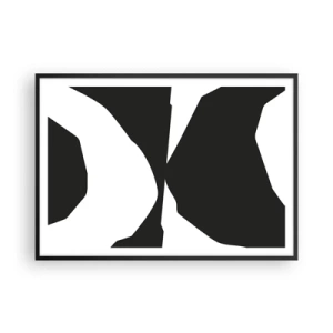 Plagát v čiernom ráme - Positive-negative - 100x70 cm