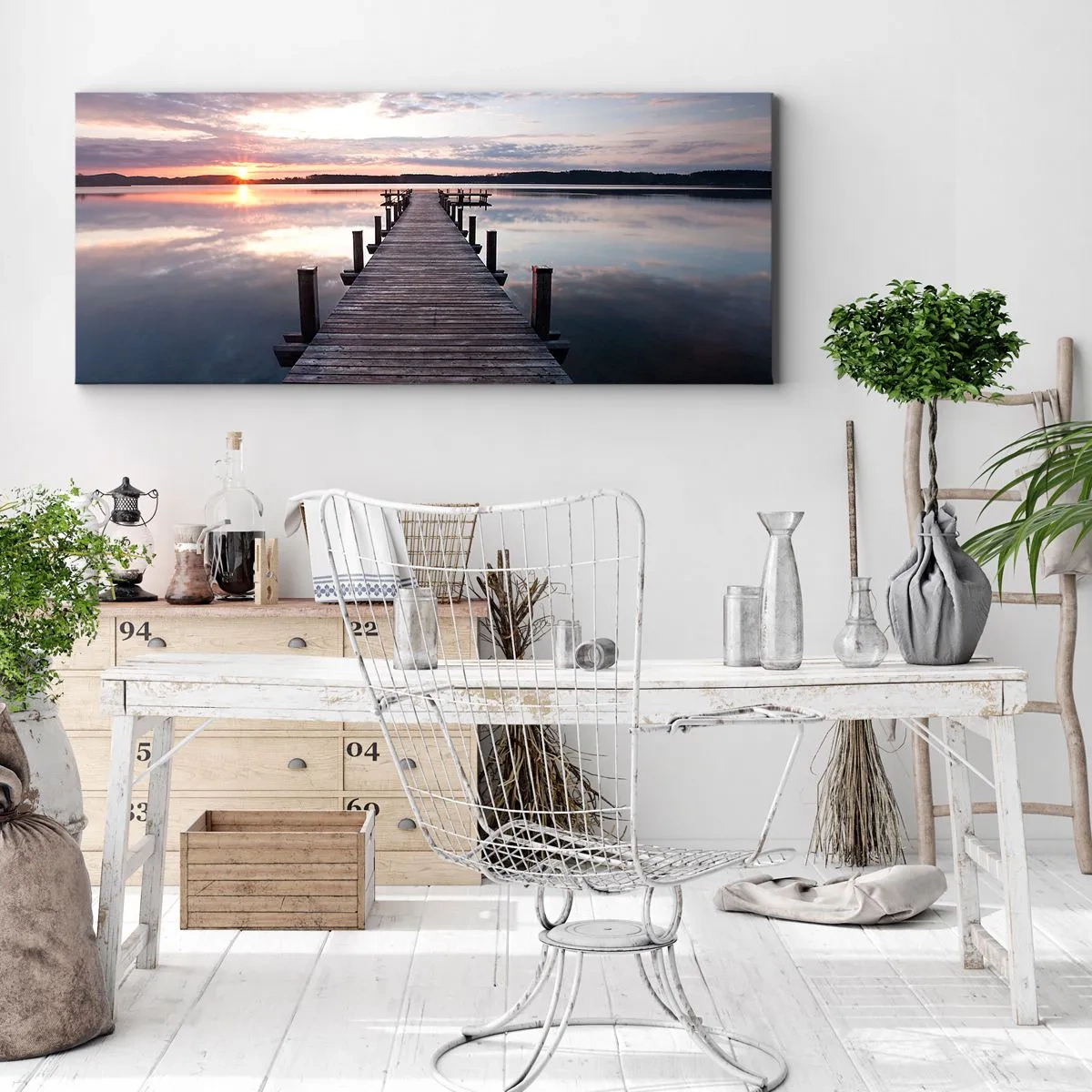 Obraz na plátne - Tichá hranica medzi dňom a nocou - 100x40 cm