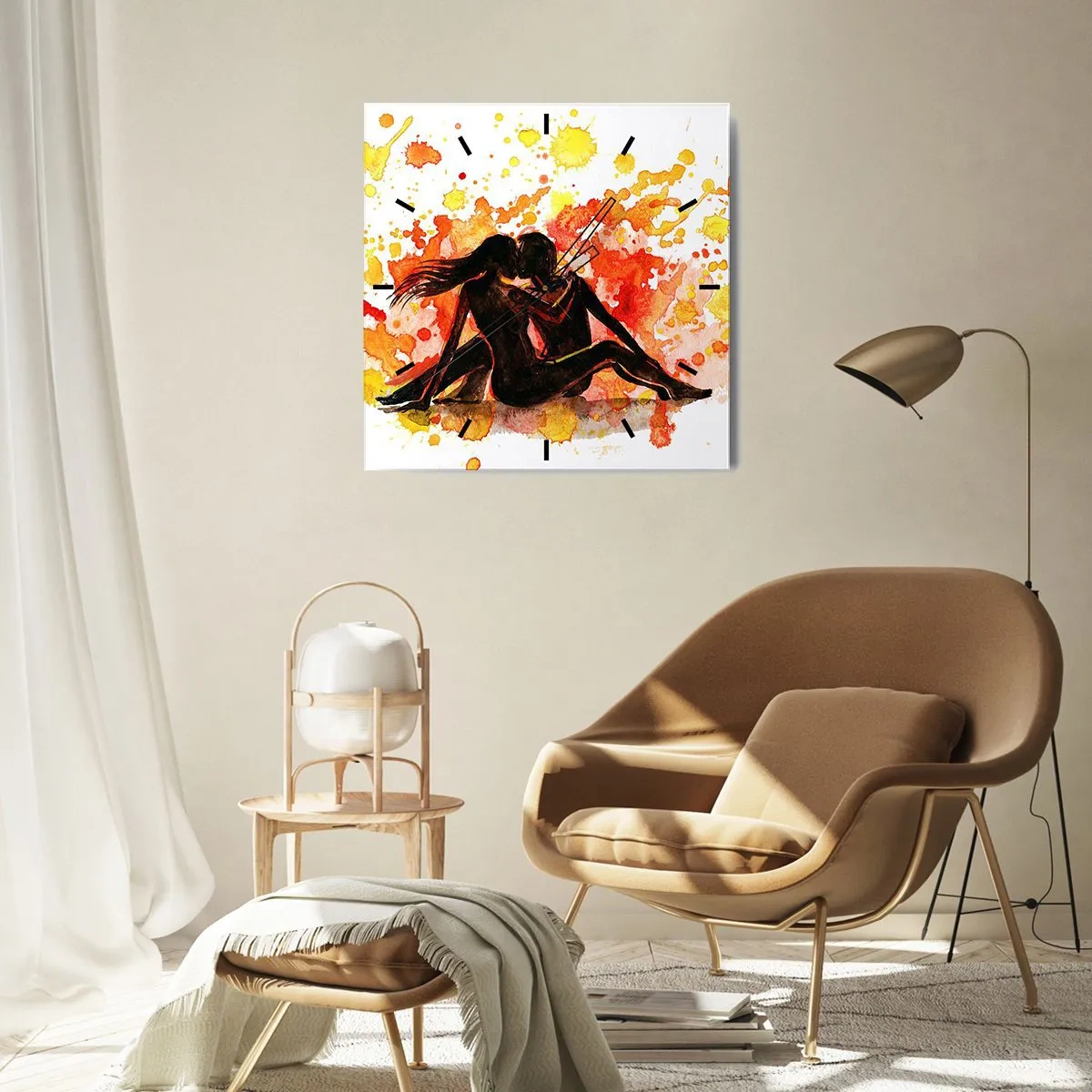 Nástenné hodiny - A bolo svetlo - 40x40 cm