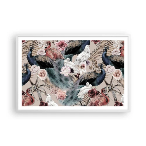 Plagát v bielom ráme - V palácovej záhrade - 91x61 cm