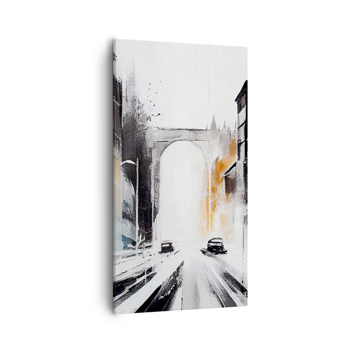 Obraz na plátne - Štúdia mesta: architektúra a pohyb - 55x100 cm