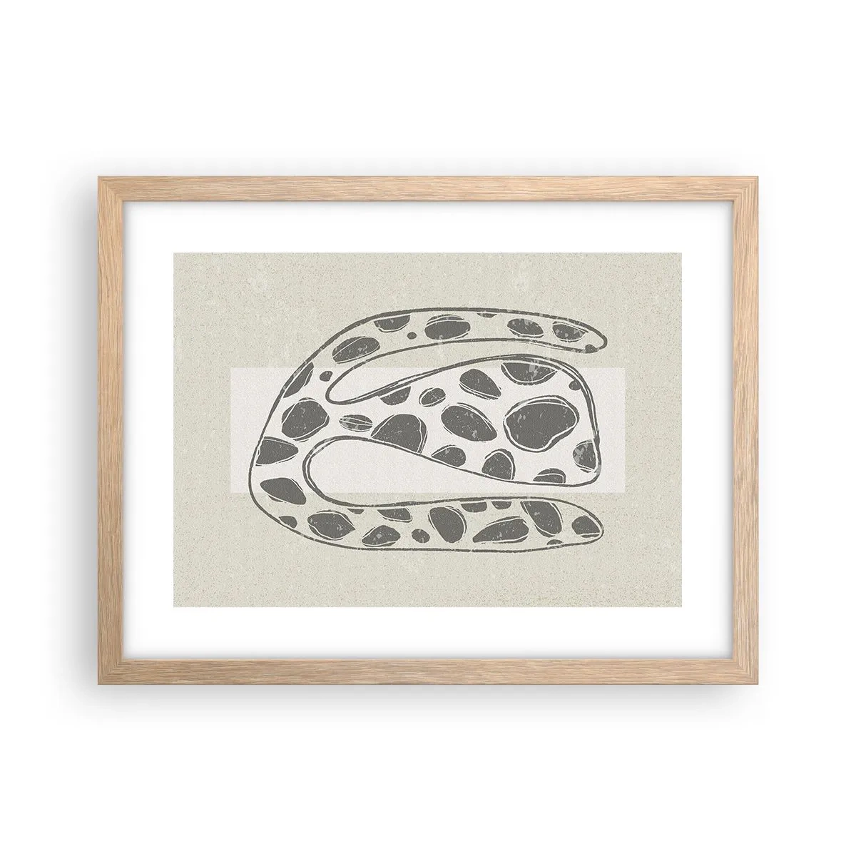 Plagát v ráme zo svetlého duba - Bizarná bytosť - 40x30 cm