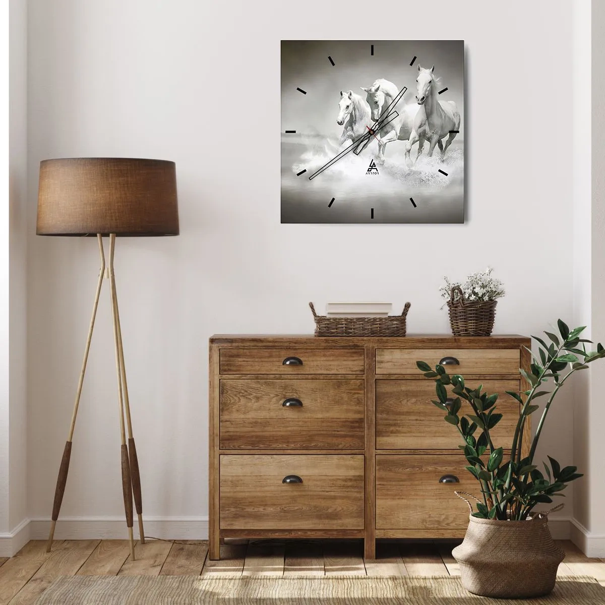 Nástenné hodiny - Biele šialenstvo - 40x40 cm