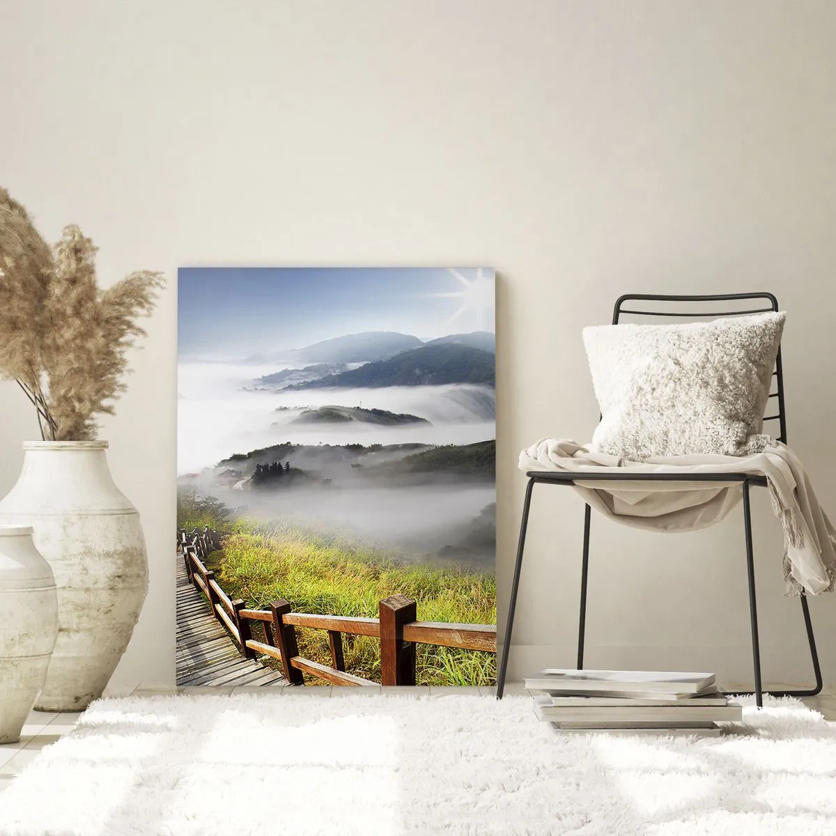 Obraz na skle - Utkané zo žiary a hmly - 50x70 cm