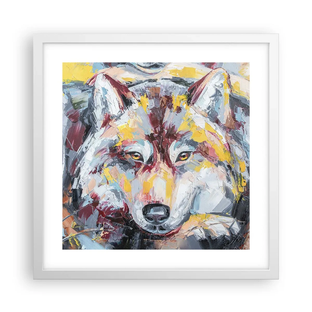 Plagát v bielom ráme - Pokoj medzi blízkymi - 40x40 cm