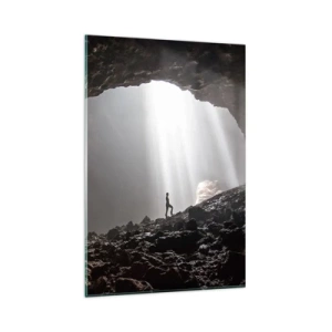 Obraz na skle - Svetelná jaskyňa - 80x120 cm