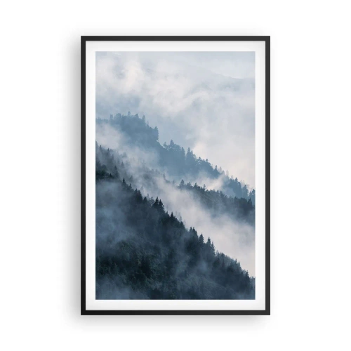 Plagát v čiernom ráme - Horská mystika - 61x91 cm