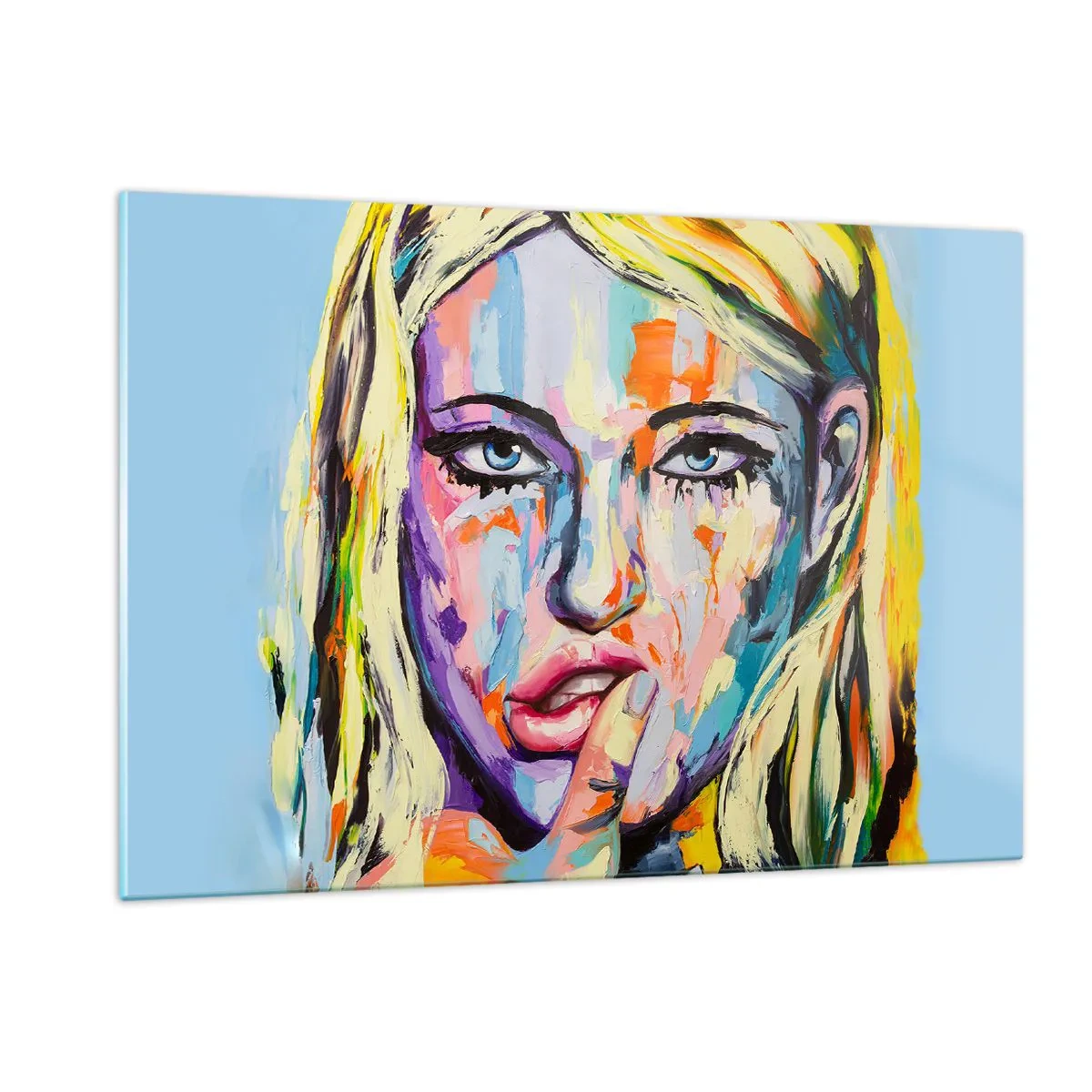 Obraz na skle - Pozri sa jej priamo do očí - 120x80 cm